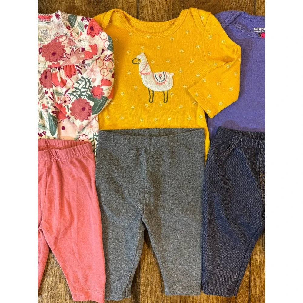 Baby Girl 3 Months Outfits Pants Shirts Bodysuits Long Sleeve Clothes Lot Llama‎